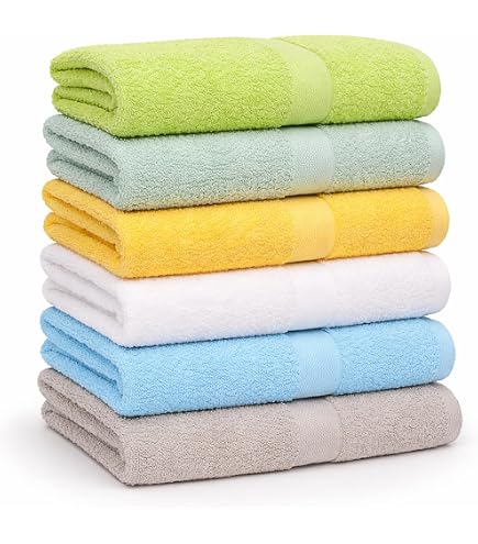 Amazon.com: Aibaser Viscose from Bamboo and Cotton Bath Towels Set